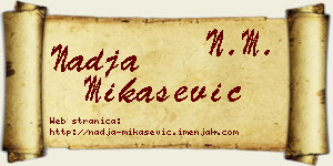 Nadja Mikašević vizit kartica